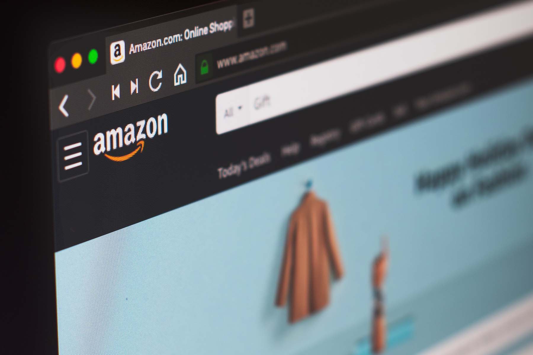 Amazon-Startseite im Browser