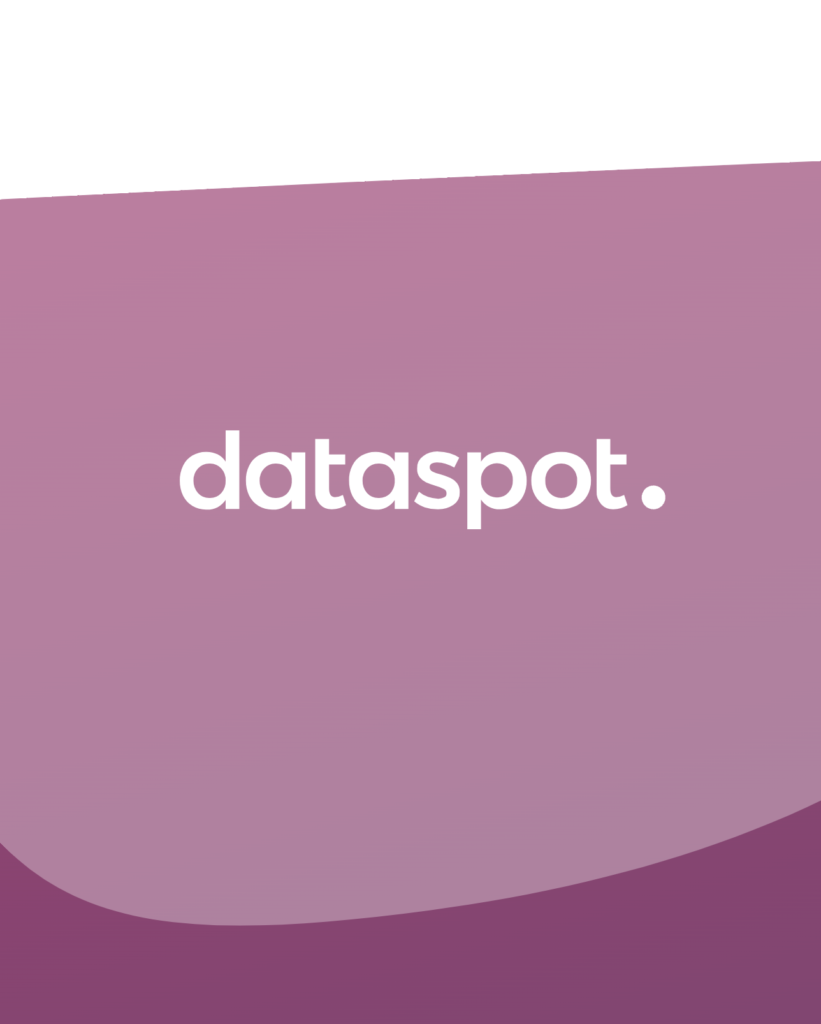 Dataspot-Logo auf violettem Hintergrund