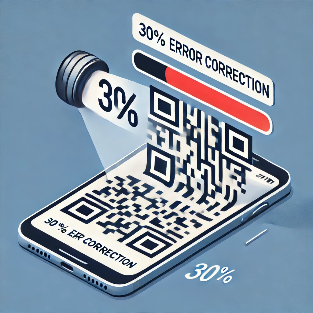 Illustration zur Fehlerkorrektur bei QR-Codes