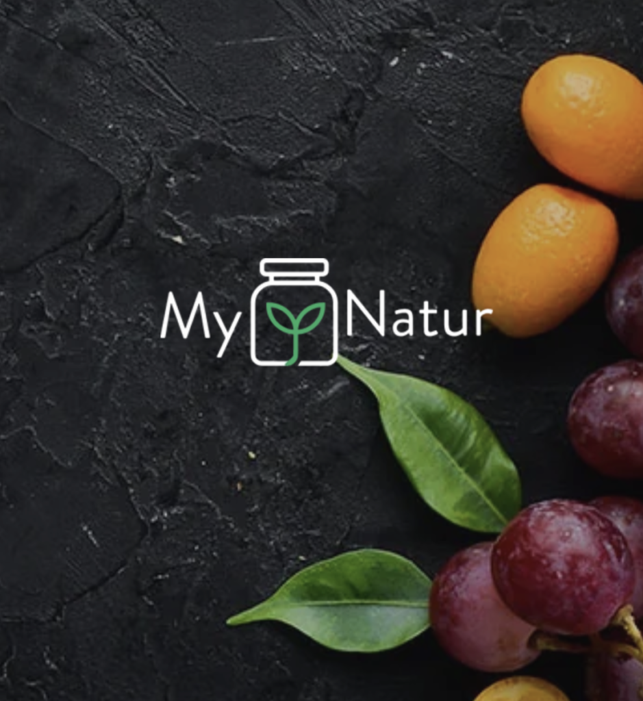 MyNatur-Logo mit Früchten und Gemüse