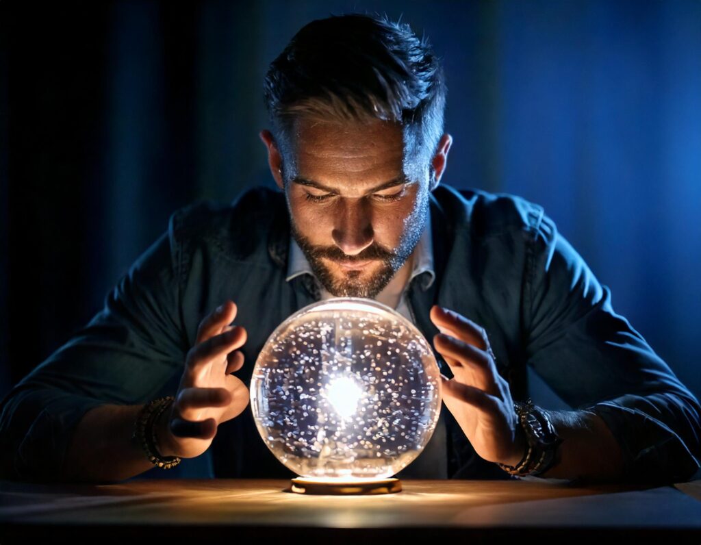 Predictive Analytics mit ChatGPT. Das Bild Symbolisiert wie man Vorhersagen trifft.