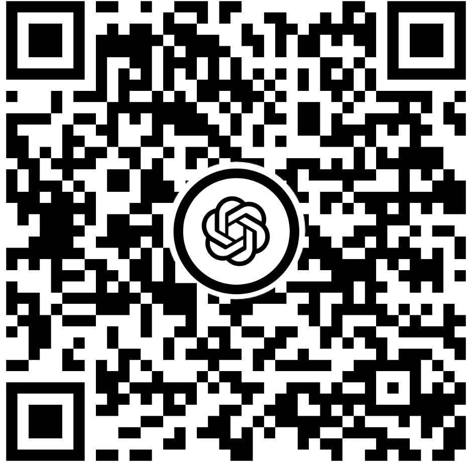 Beispiel eines QR-Codes mit OpenAI-Logo