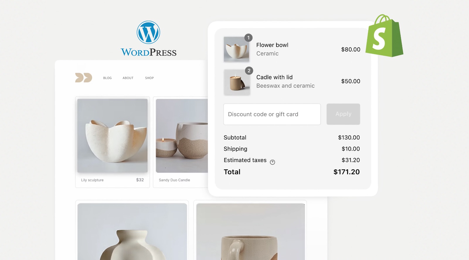 WordPress und Shopify verbinden. Offizielle App