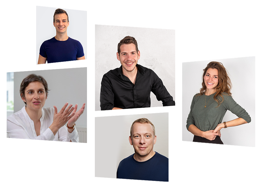 Porträtcollage des Teams von Elephants & Monkeys